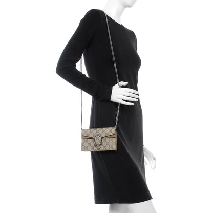 Gucci GG Supreme Monogram Super Mini Dionysus Shoulder Bag Taupe 2 of 8