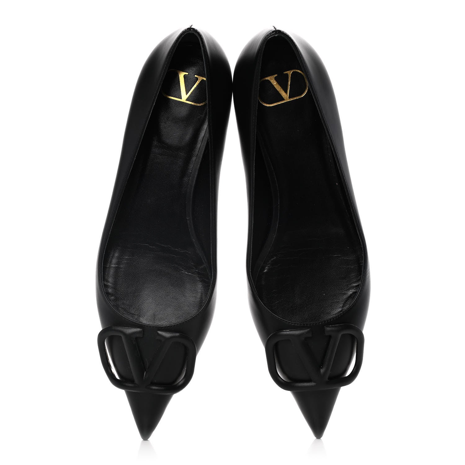 Valentino Garavani Nappa Vlogo Flats 36.5 Black 5 of 13