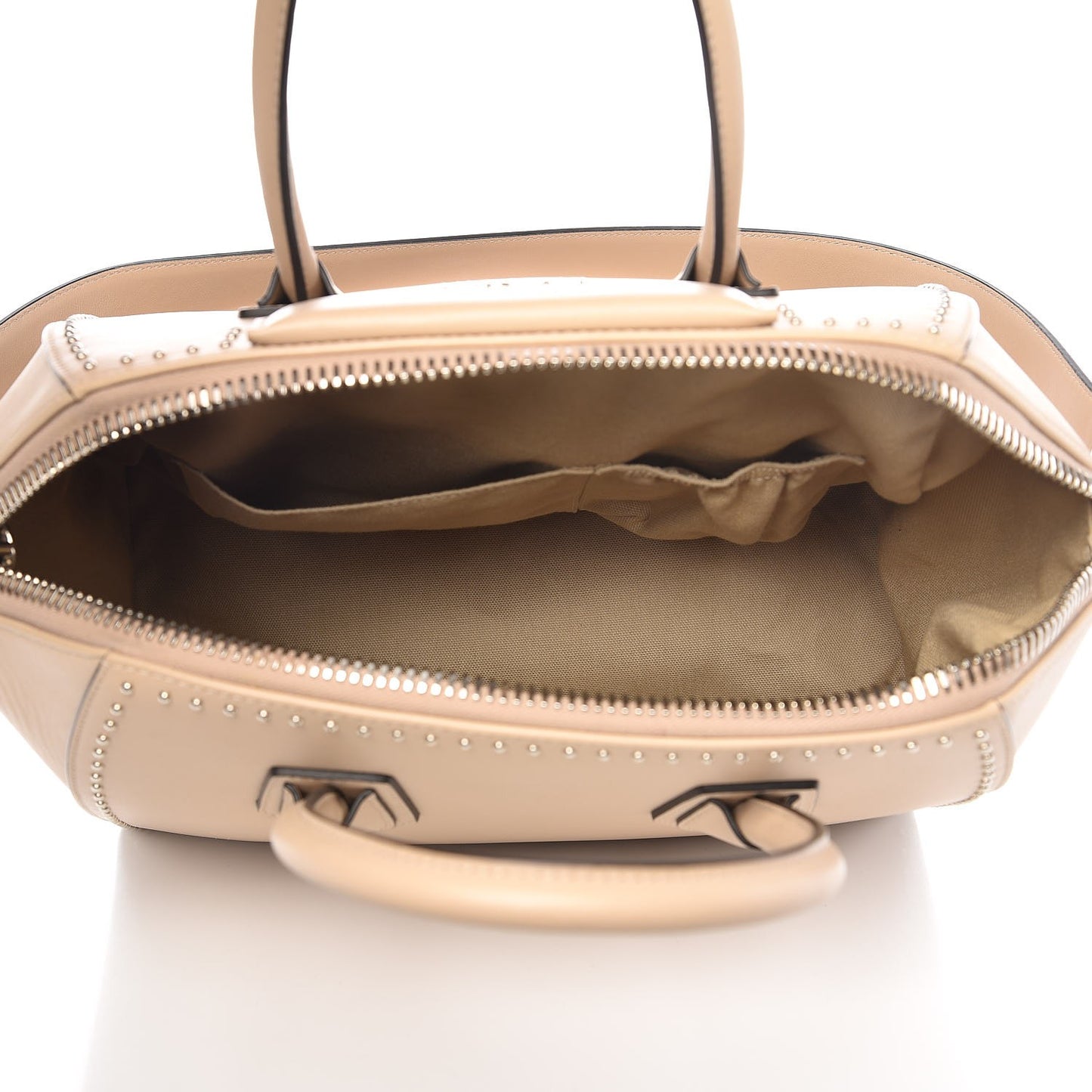 Calfskin Medium Studded Antigona Beige Buff