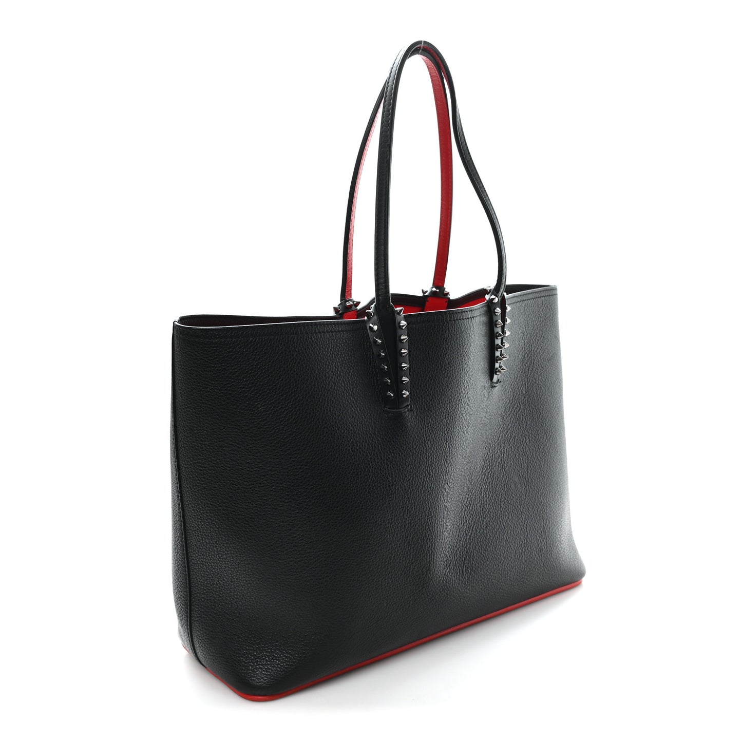 Calfskin Spikes East West Cabata Tote Black