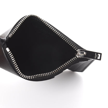 Saint Laurent Grained Calfskin 5 Fragments Zip Pouch Card Holder Black 4 of 5