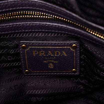 Prada Vitello Daino Shopping Satchel Uva 6 of 12
