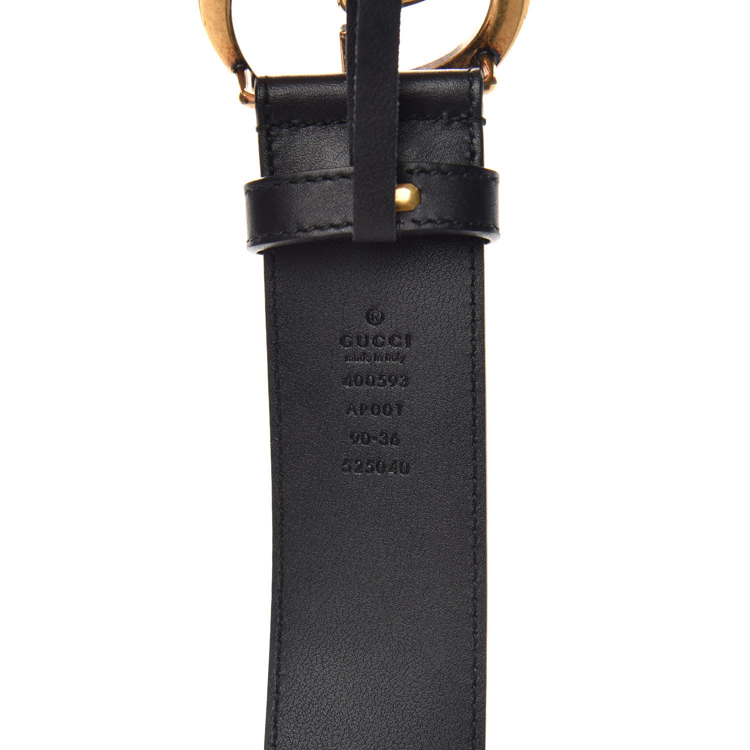 Gucci Calfskin Double G 40mm Belt 90 36 Black 3 of 5