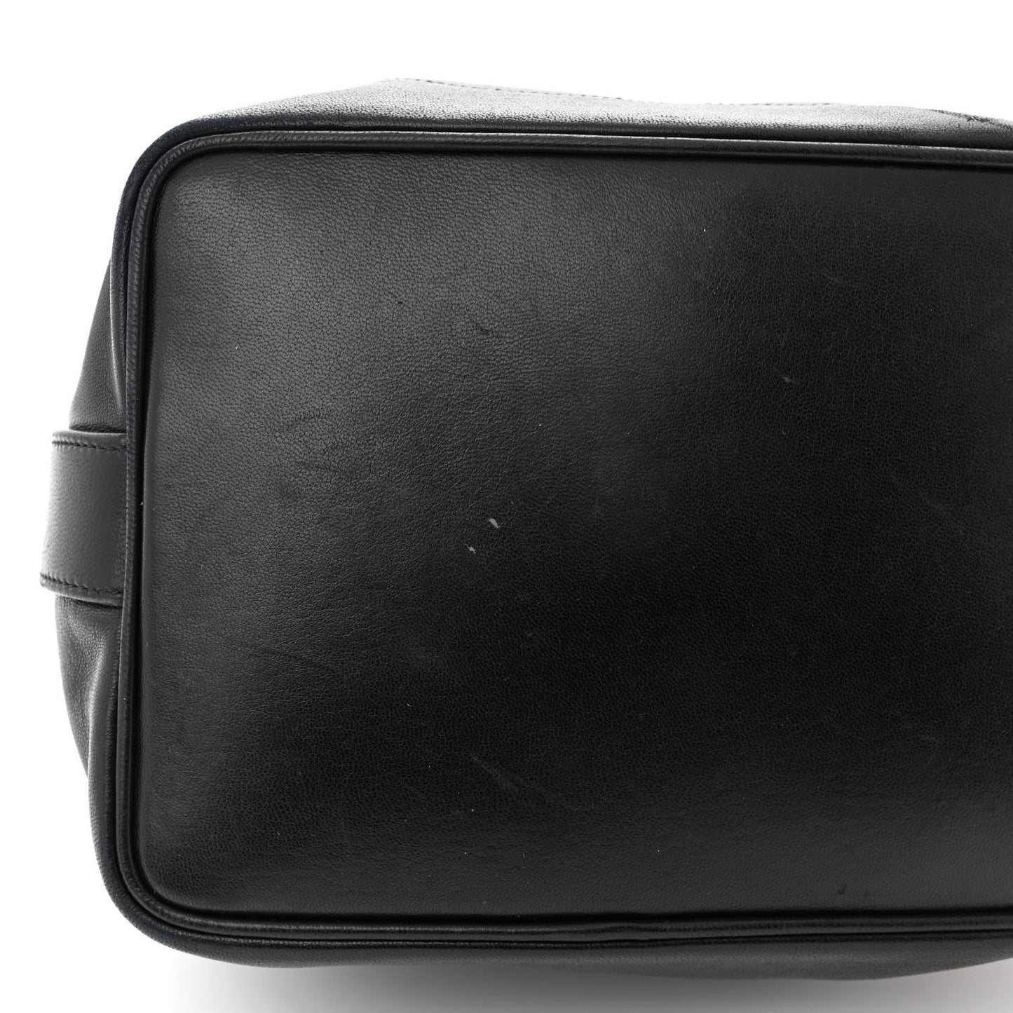 Lambskin CC Drawstring Bag Black
