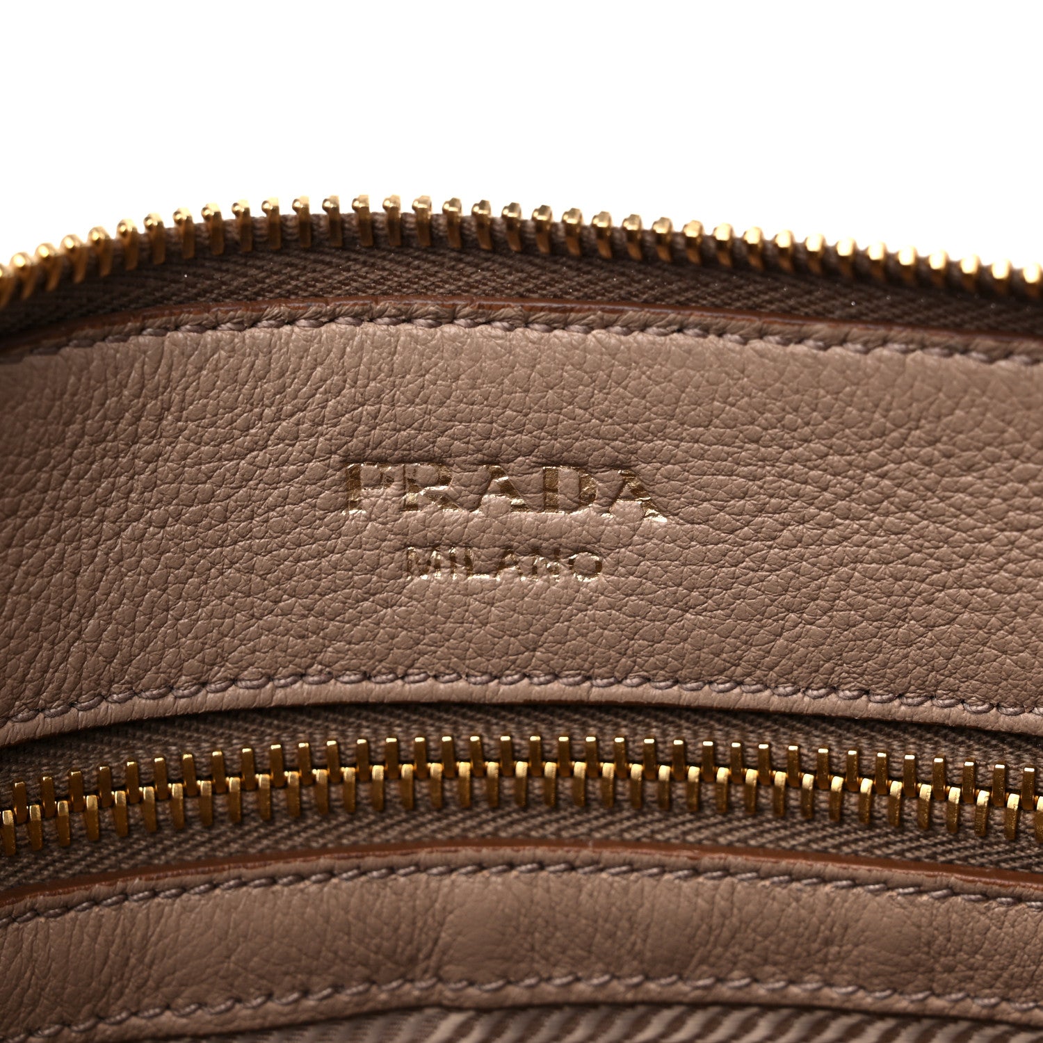 Prada Vitello Daino Zippered Shoulder Bag Cammeo 6 of 9