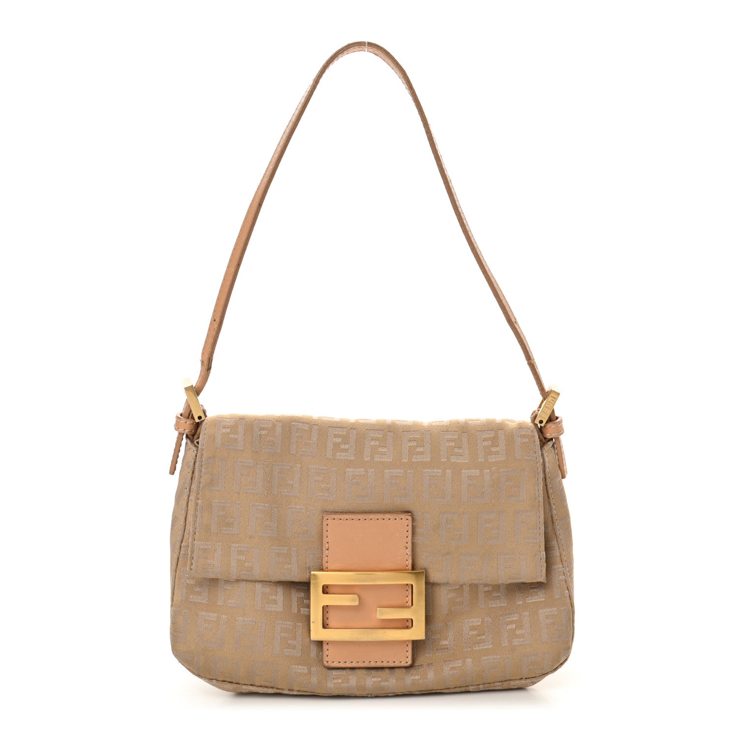 Fendi Zucchino Mini Mama Baguette Beige Gold 1 of 11