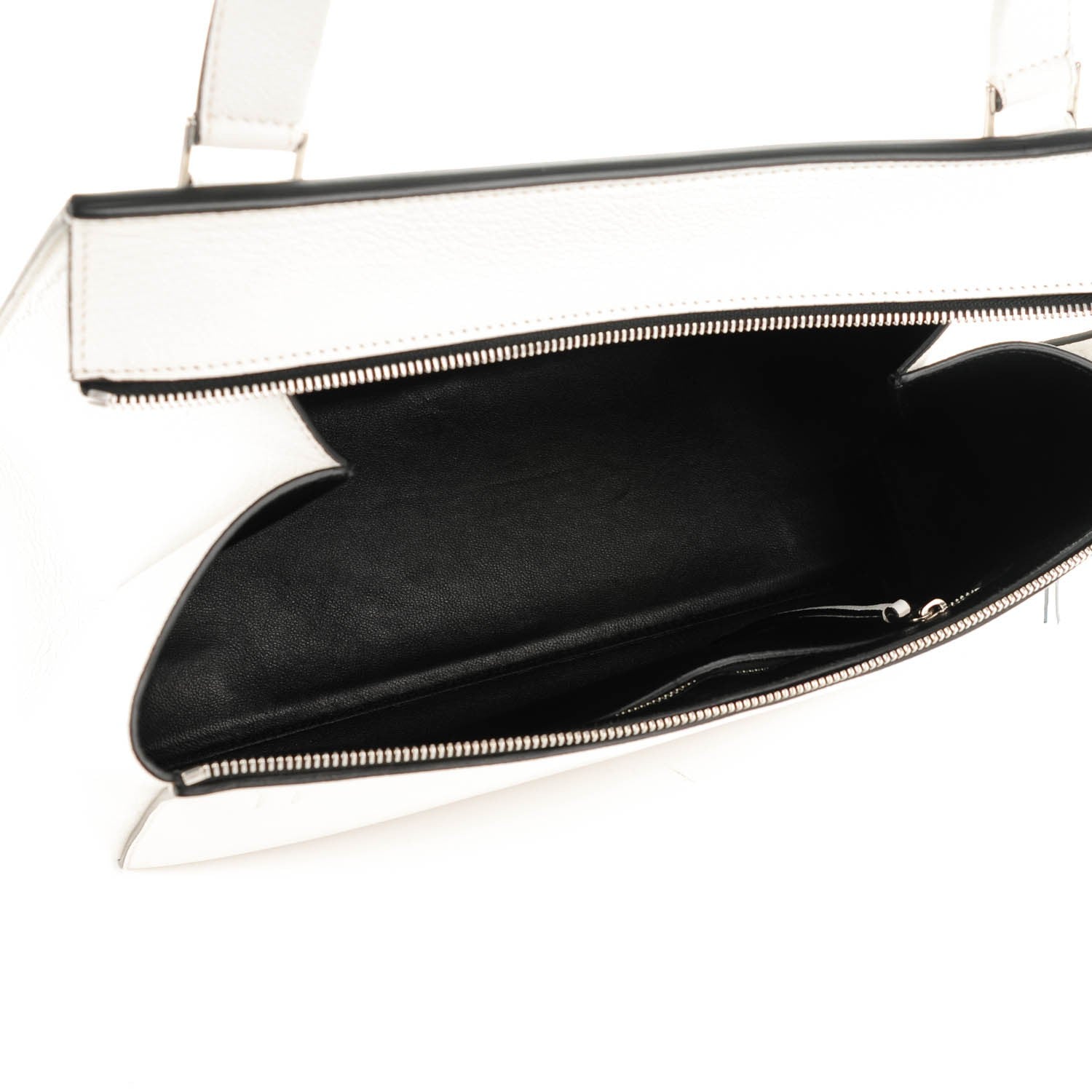 Celine Grained Calfskin Medium Edge Shoulder Bag White 5 of 8