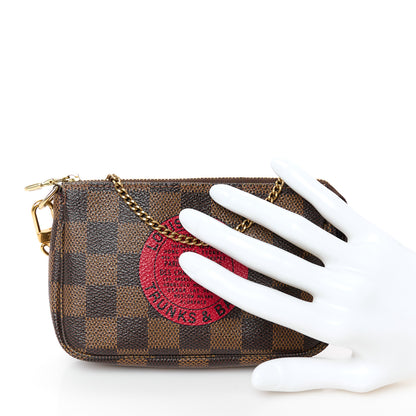 Louis Vuitton Damier Ebene Complice Trunks and Bags Mini Pochette Accessories Red 3 of 9