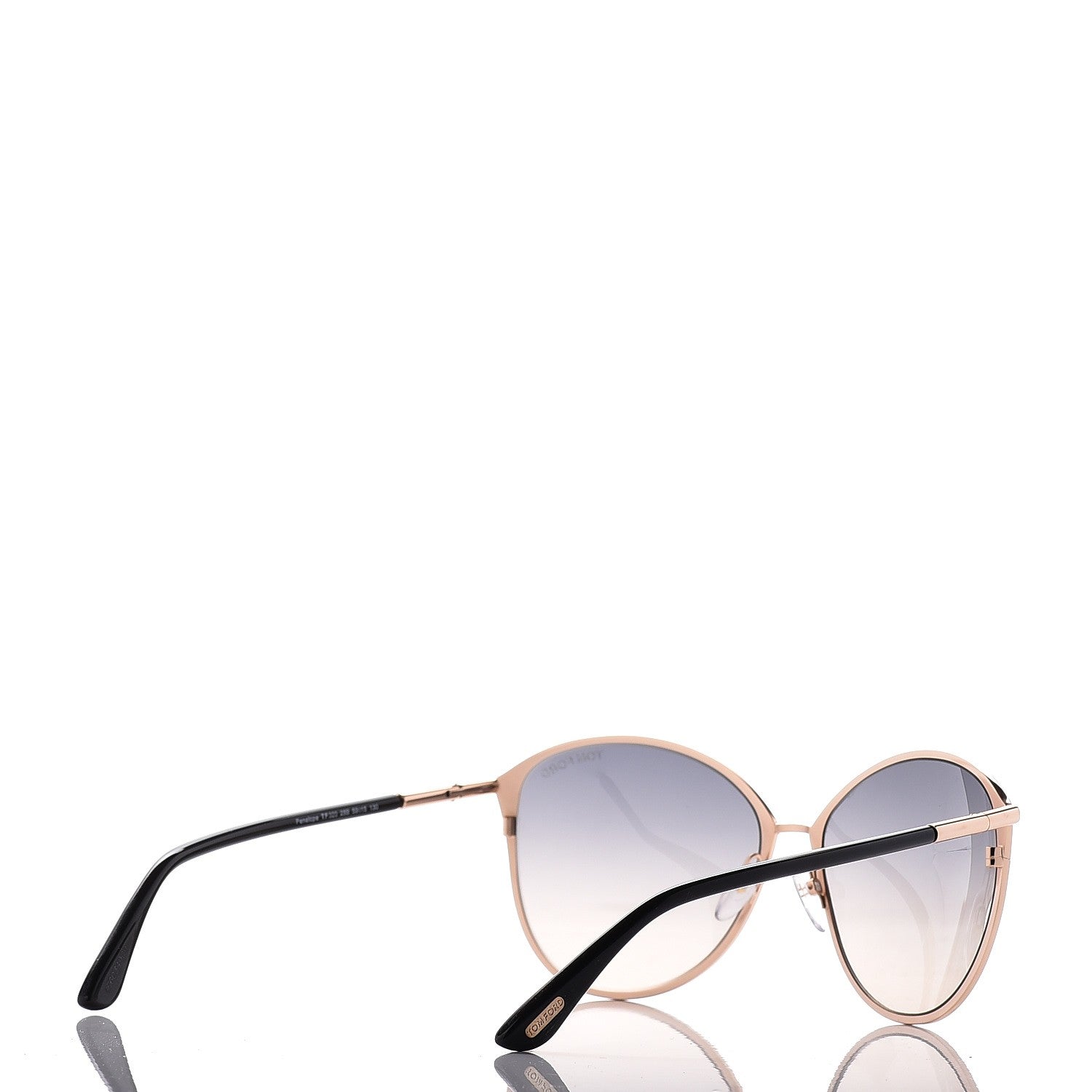 Tom Ford Penelope Vintage Round Sunglasses TF320 Black 4 of 9