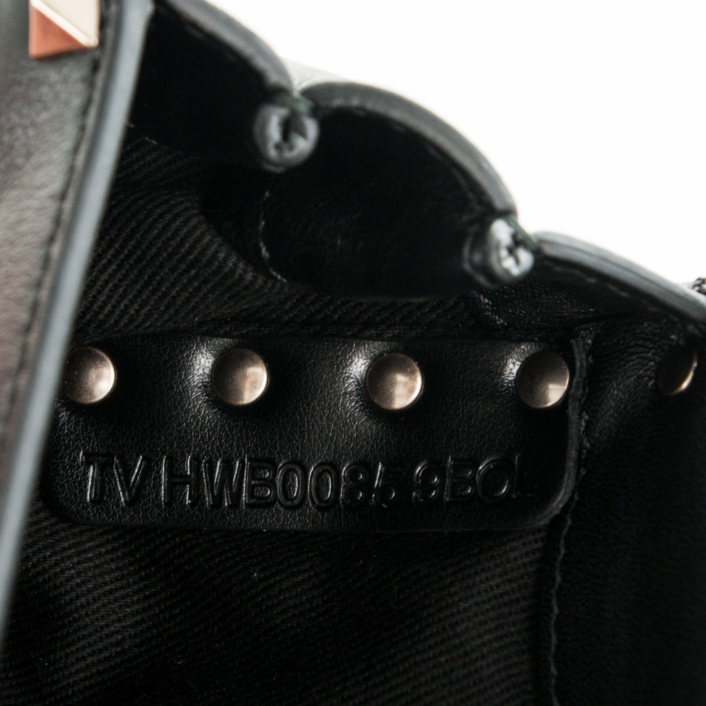 Calfskin Rockstud Belt Bag Black