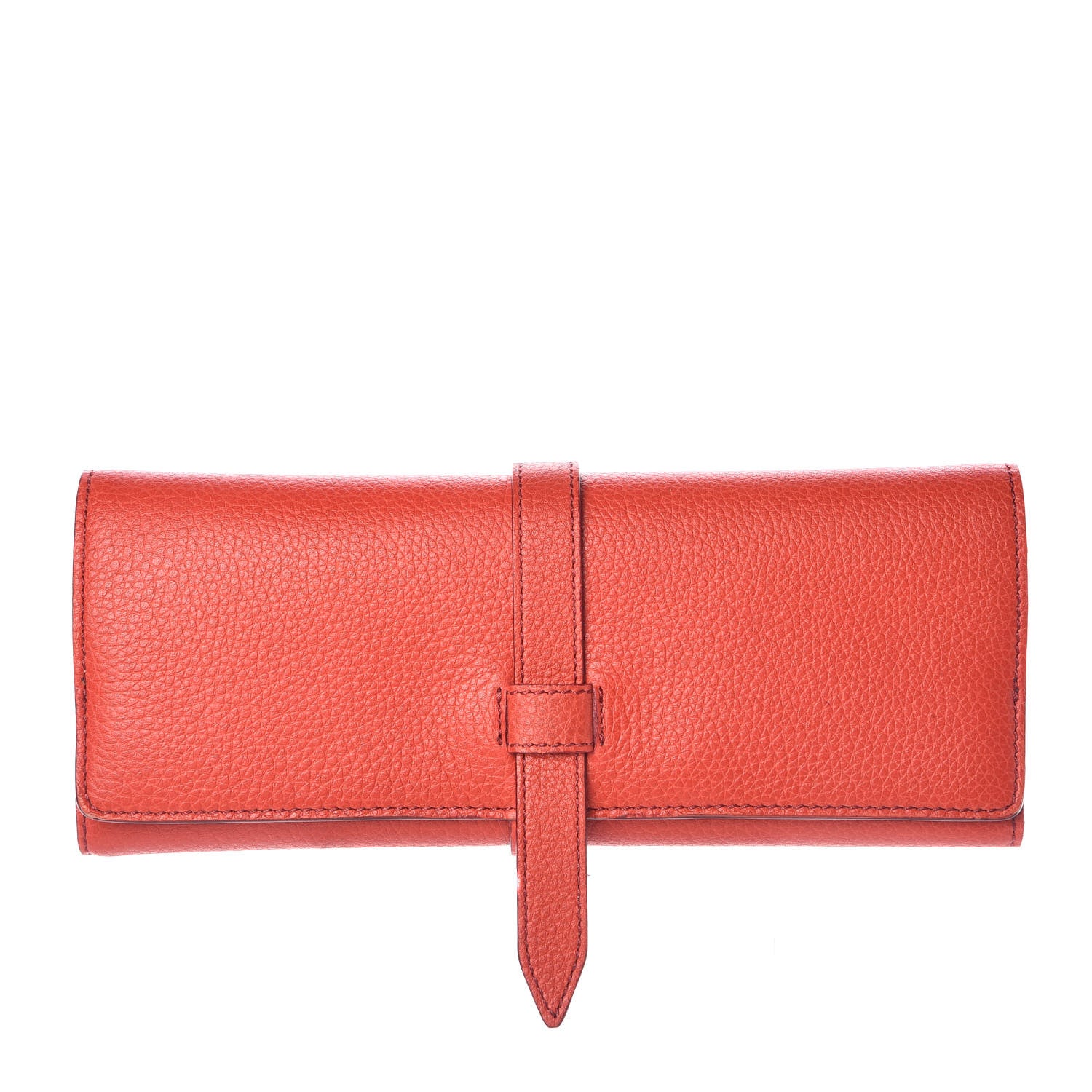 Burberry Grained Calfskin Brush Roll Orange Red 1 of 9