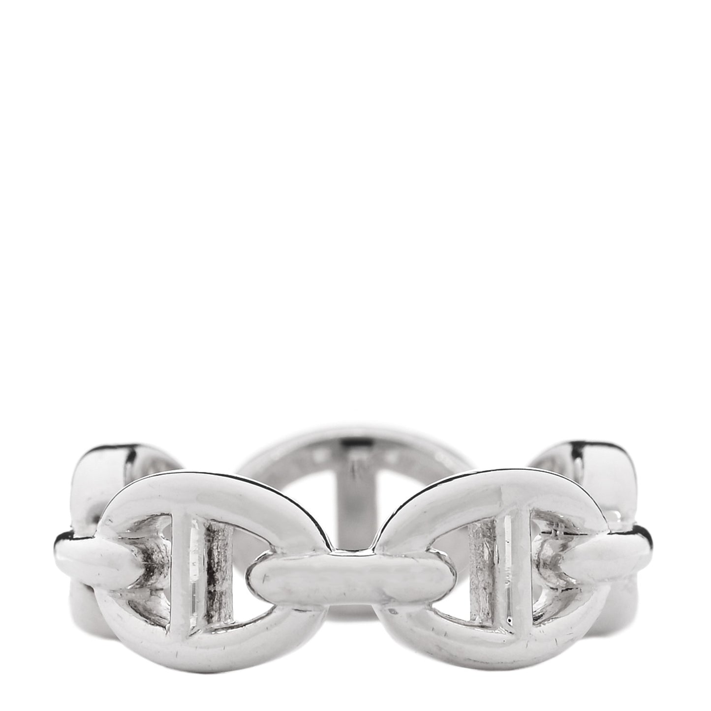 Sterling Silver PM Chaine d'Ancre Enchainee Band Ring 52 6