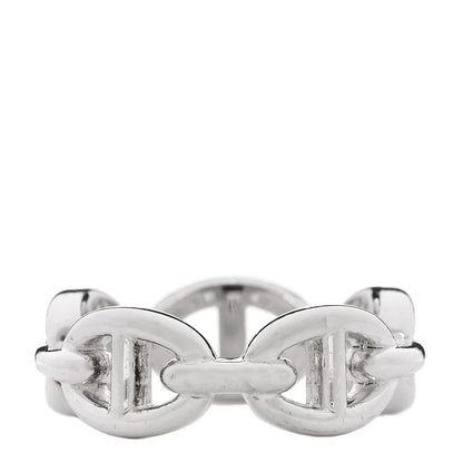 Hermes Sterling Silver PM Chaine d'Ancre Enchainee Band Ring 52 6 3 of 4