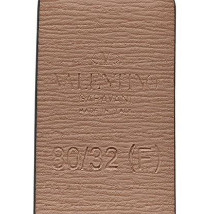Valentino Garavani Glossy Calfskin VLogo Reversible 20mm Belt 80 32 Light Ivory Rose Cannelle 4 of 7