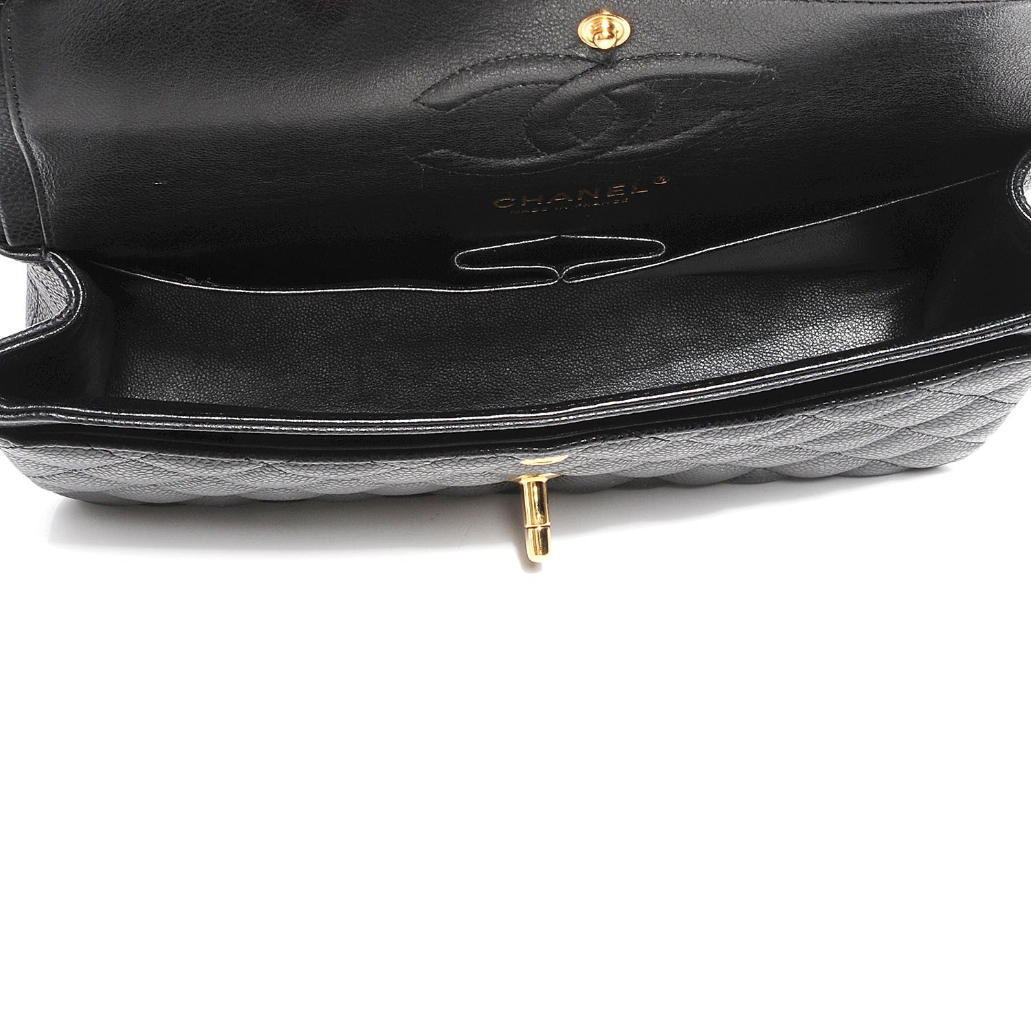 Chanel Caviar Quilted Medium Double Flap Black 9 of 9