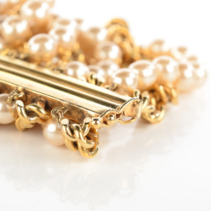 Chanel Pearl Chain Bracelet Gold 5 of 7