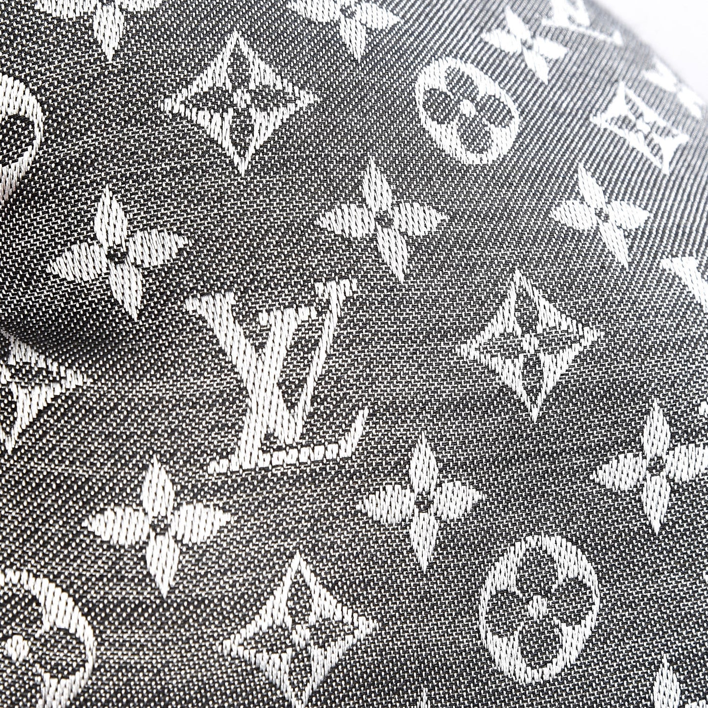 Wool Silk Monogram Denim Shawl