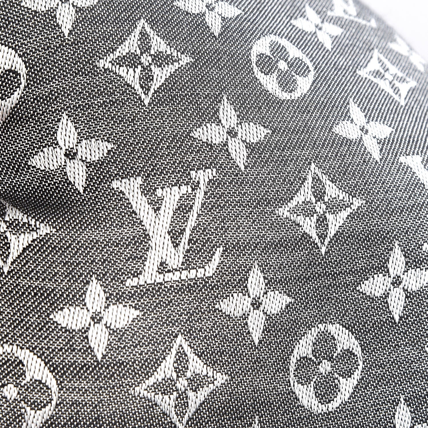 Louis Vuitton Wool Silk Monogram Denim Shawl 7 of 7