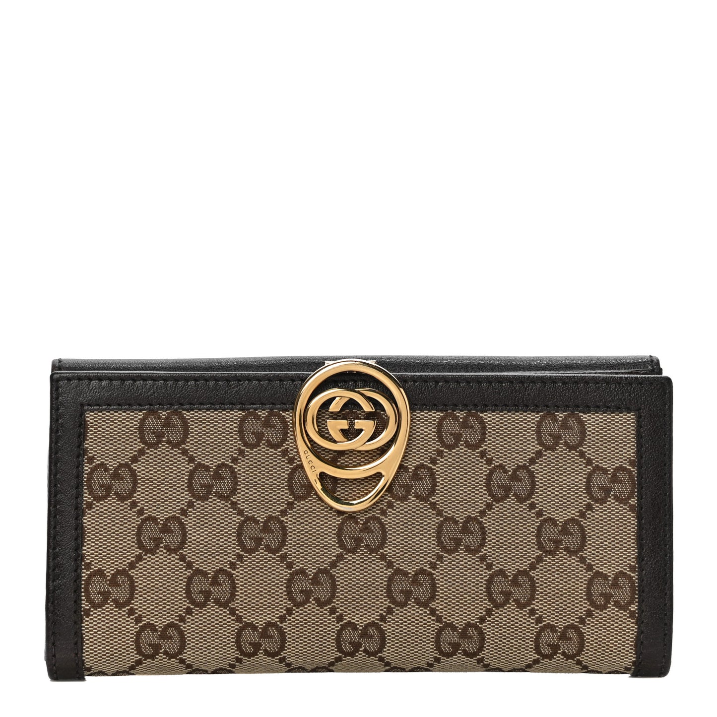Monogram Interlocking GG Continental Wallet Dark Brown