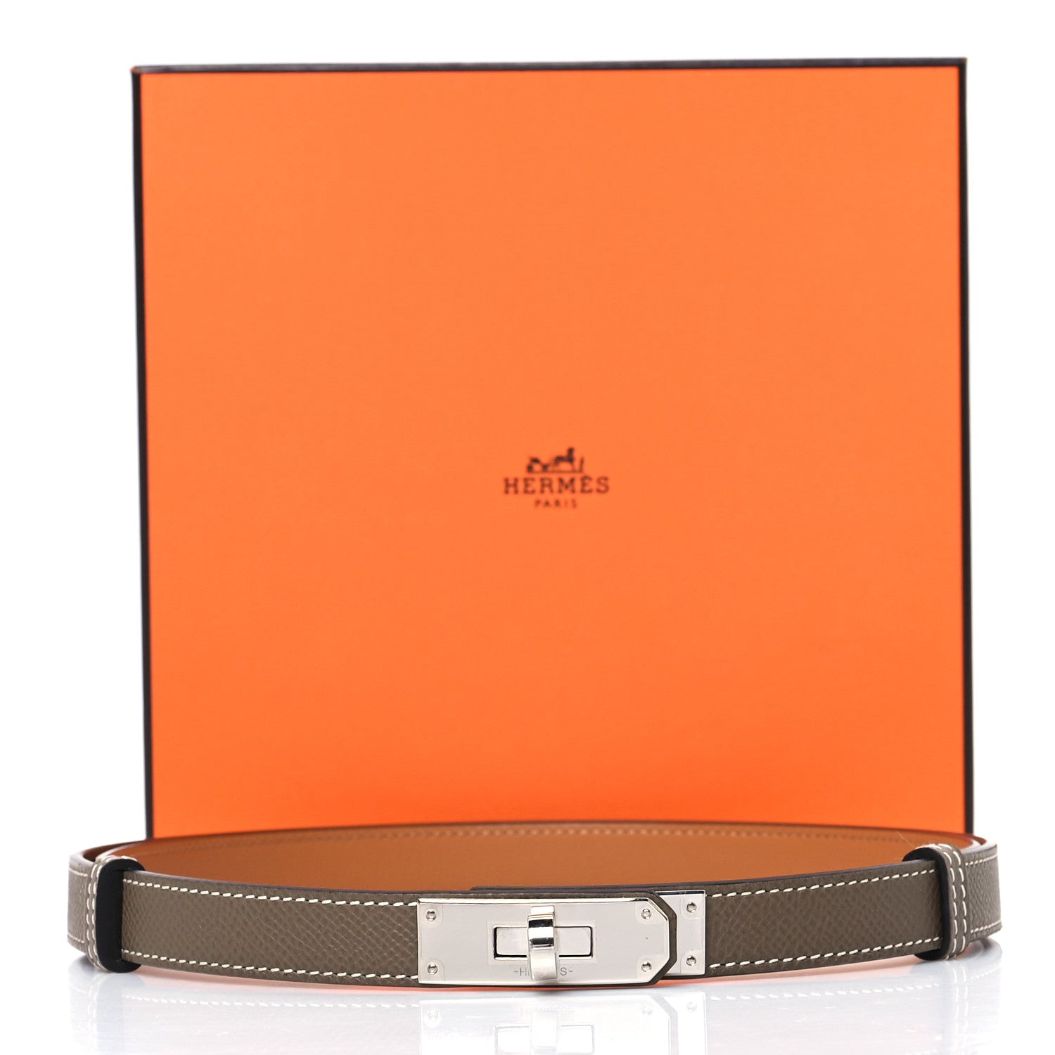 Hermes Epsom Kelly Belt Etoupe 4 of 4
