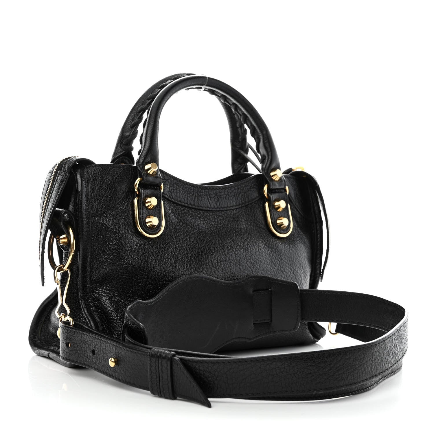 Balenciaga Chevre Gold Metallic Edge Hardware Mini City Black 3 of 11