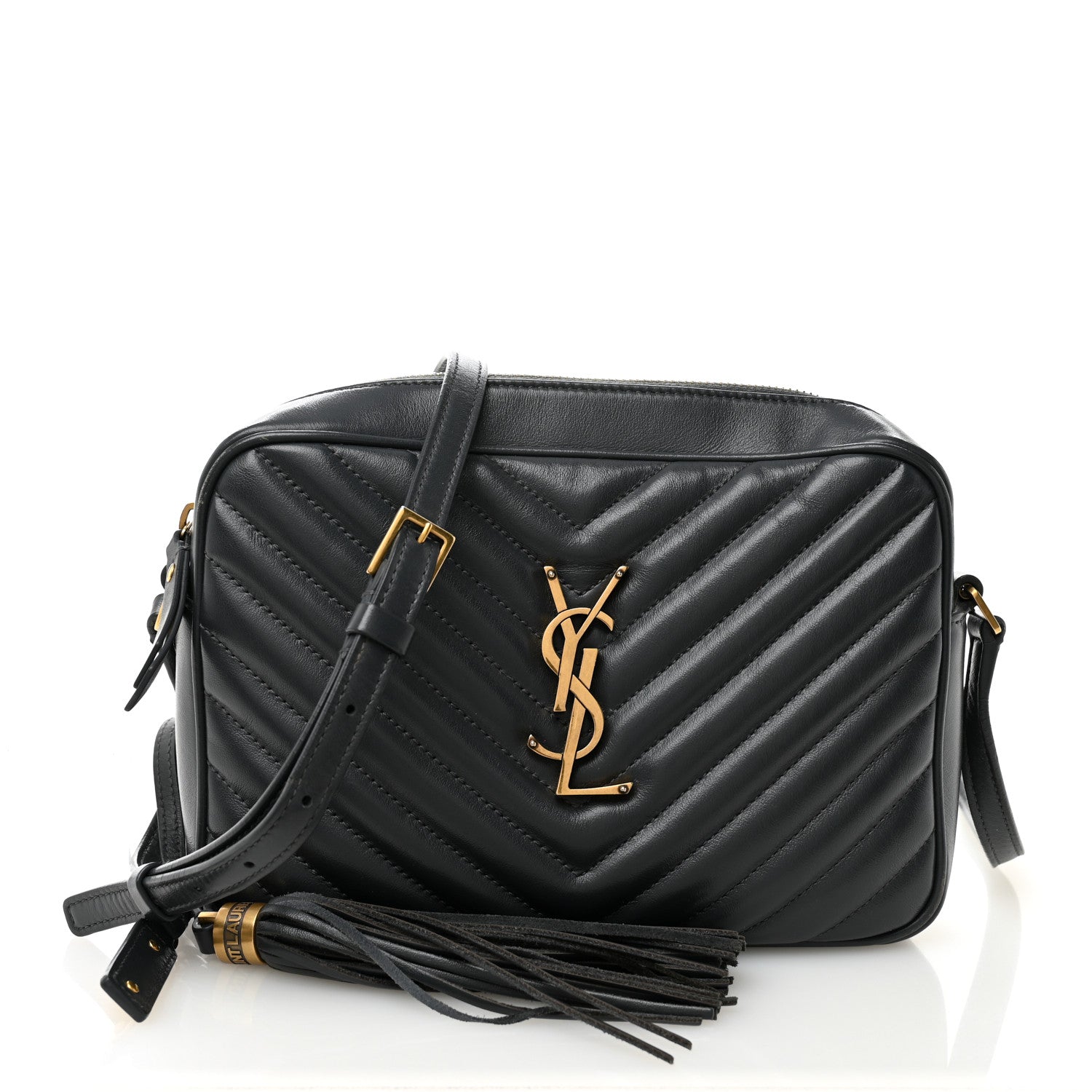 Saint Laurent Calfskin Matelasse Monogram Lou Camera Bag Smog 1 of 12