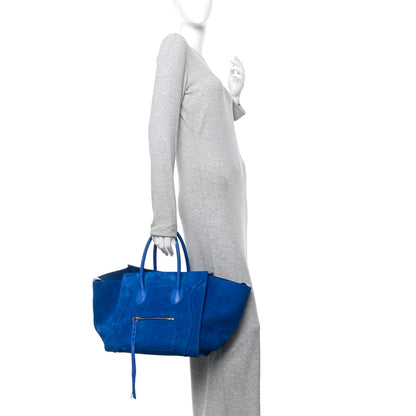 Celine Suede Small Phantom Luggage Blue 3 of 21