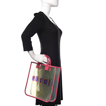 Gucci Vinyl Gucci Amour Stars Childrens Tote Multicolor Glass Bright Fuxia 2 of 10