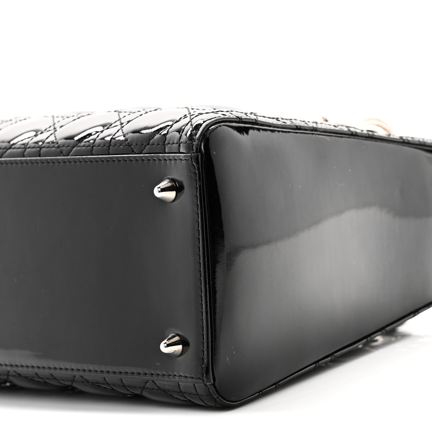 Patent Cannage Medium Lady Dior Black