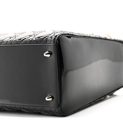 Christian Dior Patent Cannage Medium Lady Dior Black 10 of 10