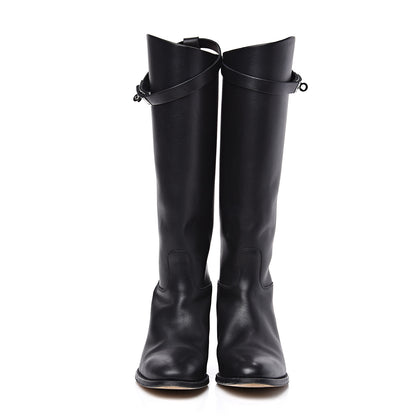 Hermes Box Kelly Jumping Boots 36.5 Black 2 of 11