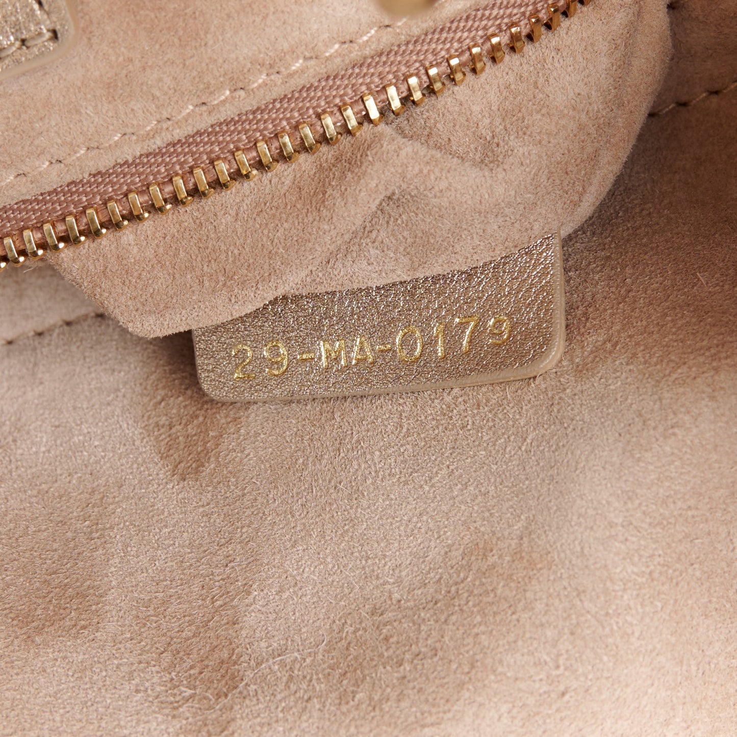Metallic Lambskin Cannage Small My ABCDior Lady Dior Gold