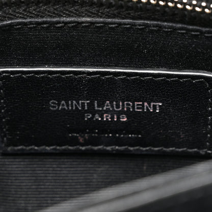 Saint Laurent Calfskin Y Quilted Monogram Toy Loulou Crossbody Bag Black 7 of 17