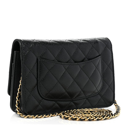Chanel Caviar Quilted Wallet On Chain WOC Black 3 of 9
