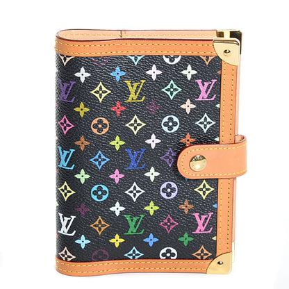 Louis Vuitton Monogram Multicolor Small Ring Agenda Cover Black 1 of 7