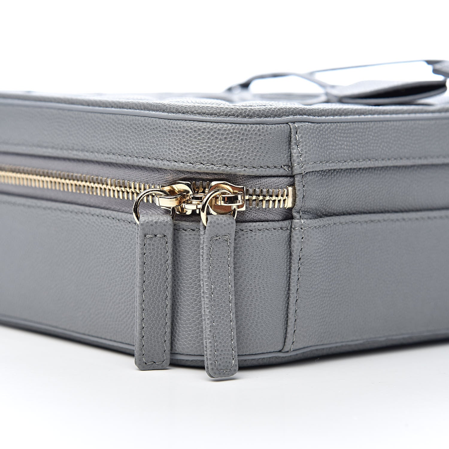 Chanel Caviar Quilted Medium CC Filigree Vanity Case Grey 9 of 11
