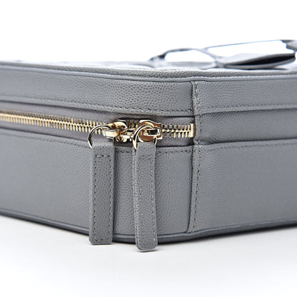 Chanel Caviar Quilted Medium CC Filigree Vanity Case Grey 9 of 11