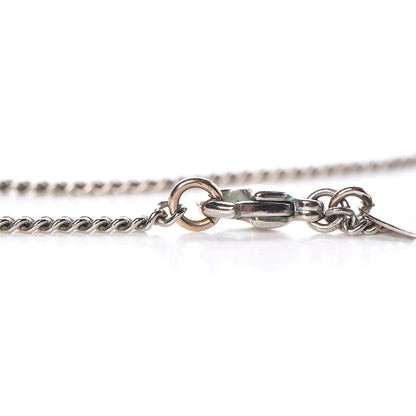 Chanel Crystal Mini Heart CC Necklace Silver 7 of 8