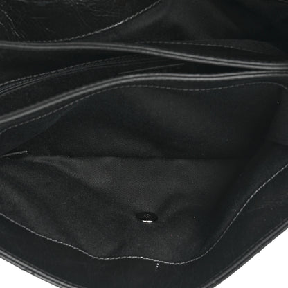 Chanel Glazed Calfskin Quilted Large Lady Pearly Flap Black 5 of 14