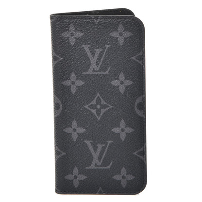 Louis Vuitton Monogram Eclipse iPhone X Folio Case 1 of 7