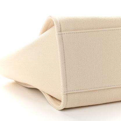 Chanel Canvas Pearl Medium Deauville Tote Ecru Beige 8 of 9