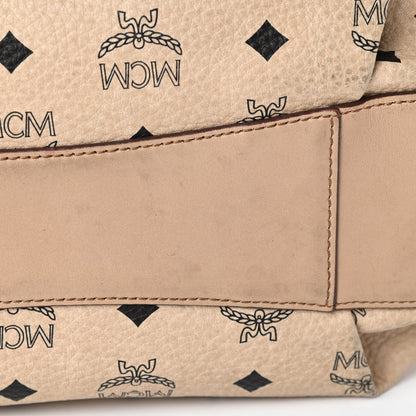 MCM Visetos Drawstring Bucket Bag Beige 16 of 21