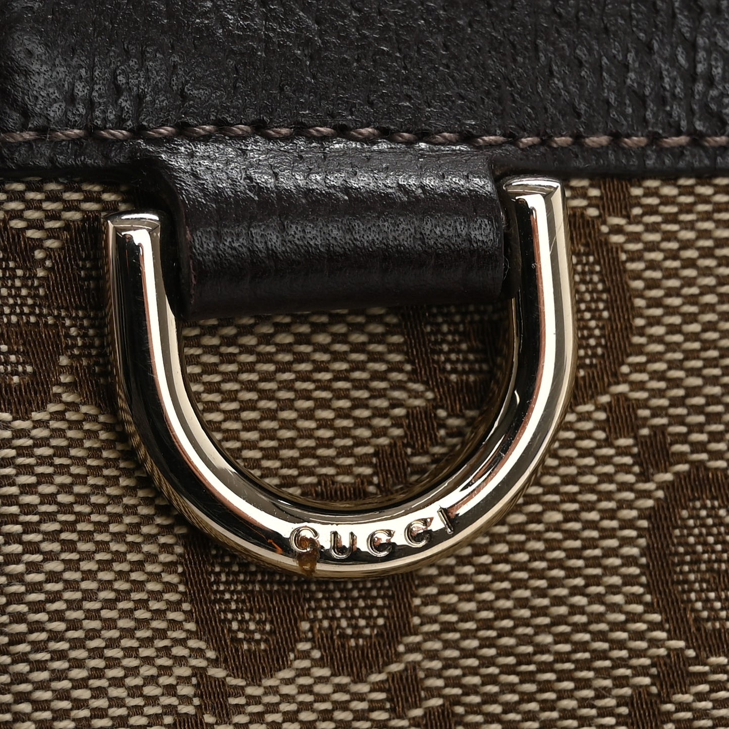 Monogram D Ring Cosmetic Case Brown
