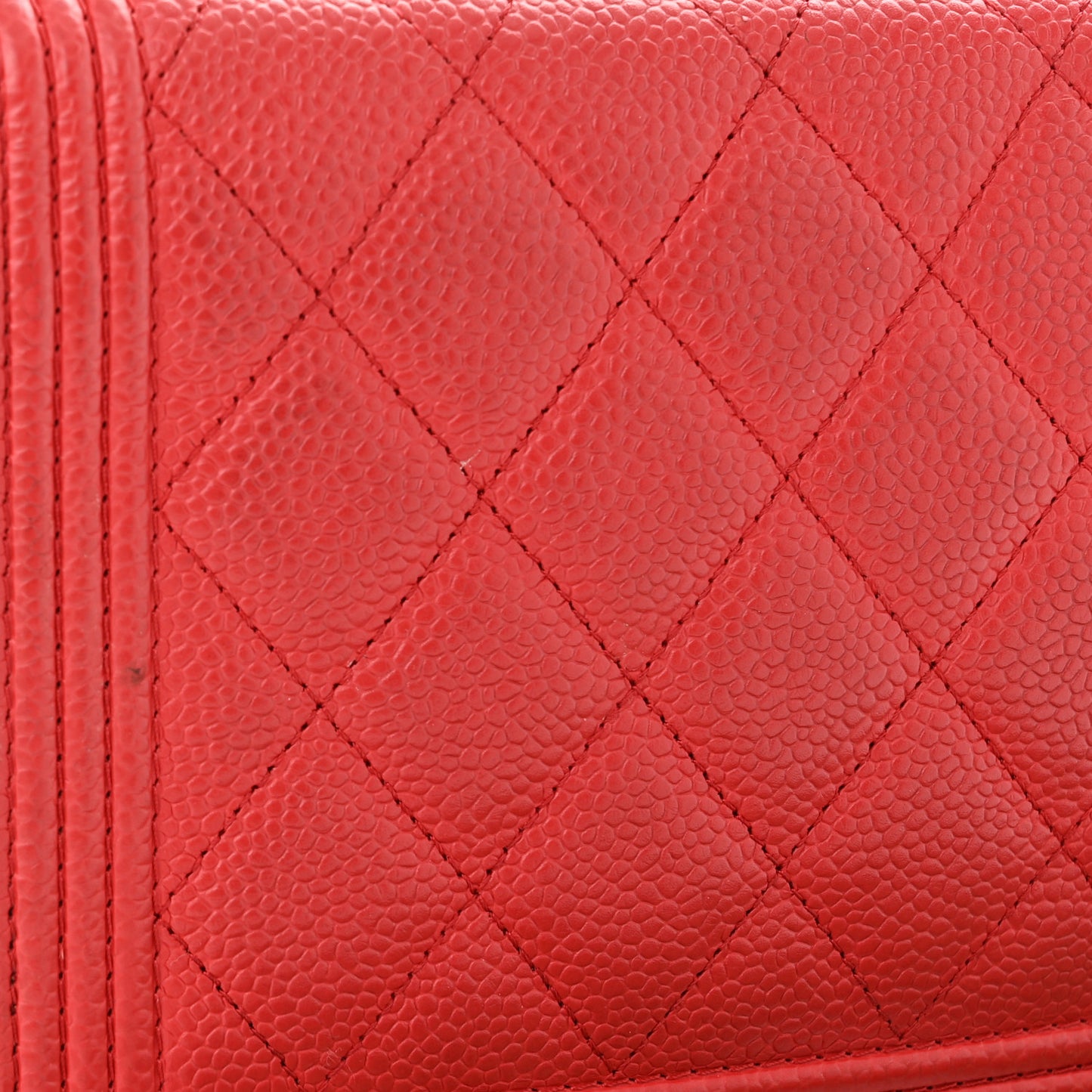 Caviar Quilted Boy Wallet On Chain WOC Red