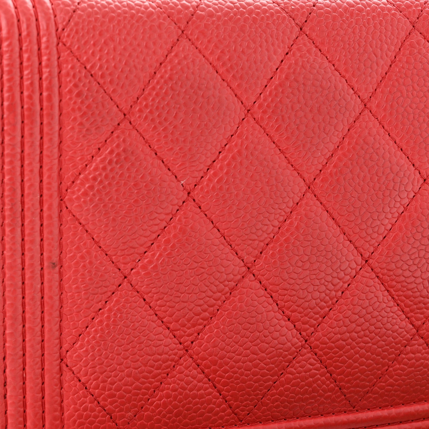 Chanel Caviar Quilted Boy Wallet On Chain WOC Red 13 of 13