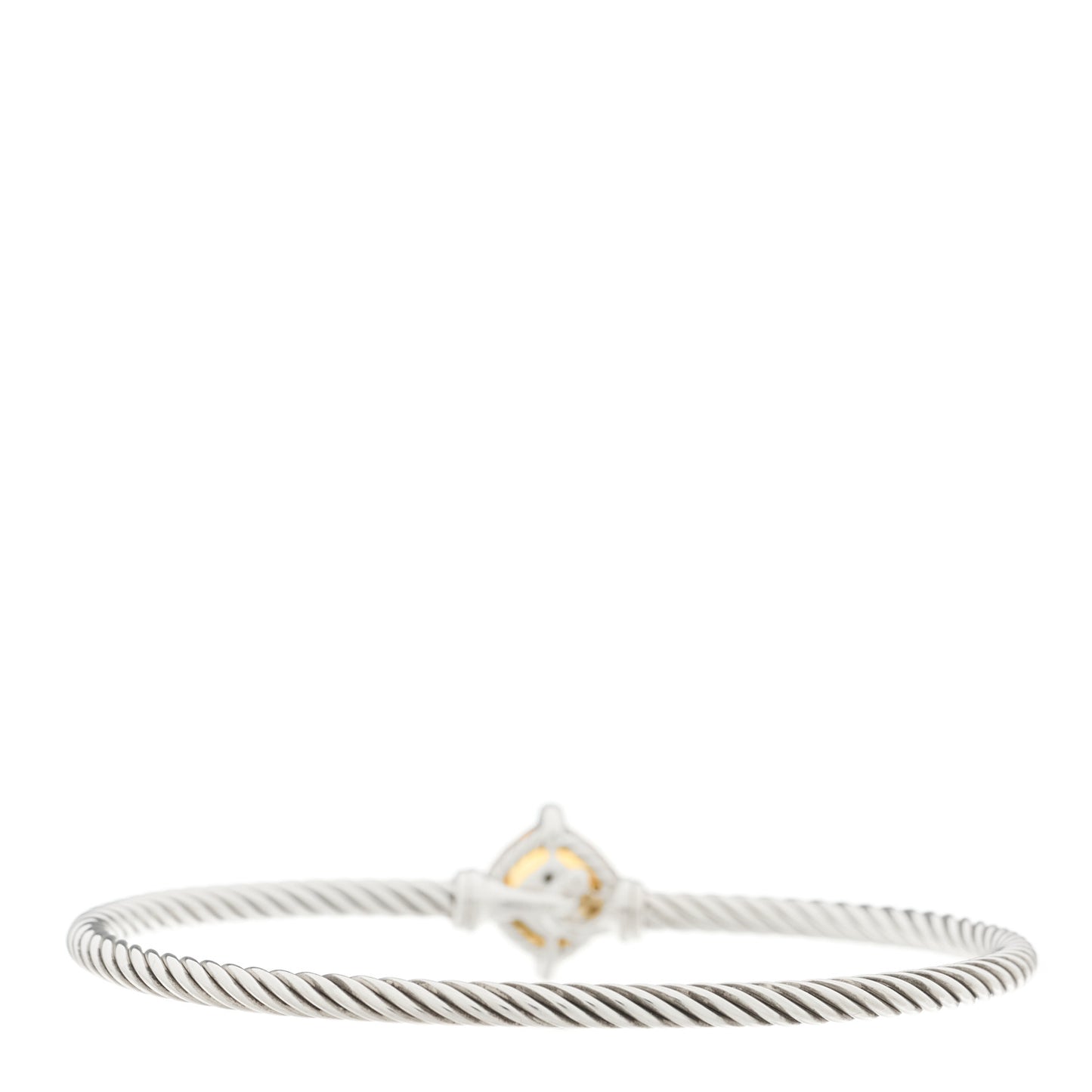 Sterling Silver Diamond Citrine 3mm Chatelaine Bracelet