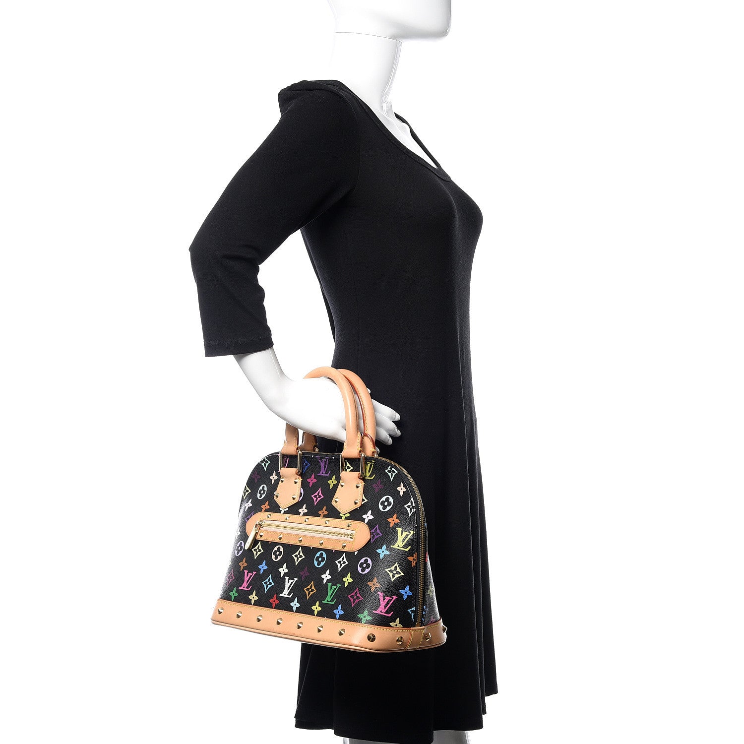 Louis Vuitton Monogram Multicolor Alma Black 2 of 13