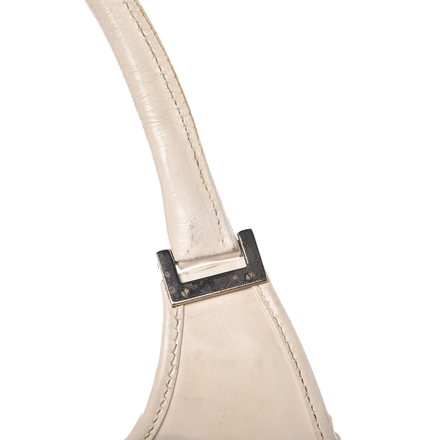 Gucci Canvas Bardot Shoulder Bag White Black 17 of 26