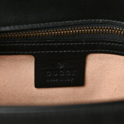 Gucci Calfskin Matelasse Small GG Marmont Shoulder Bag Black 6 of 10