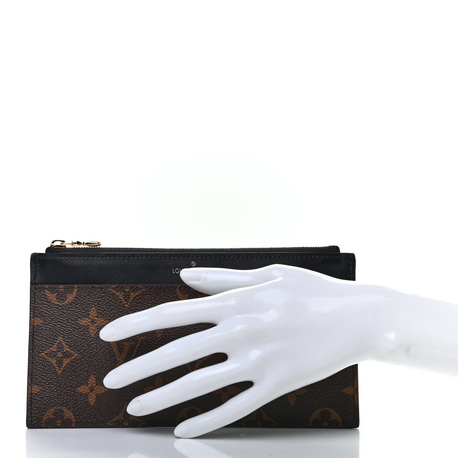 Louis Vuitton Monogram Slim Purse Black 2 of 6